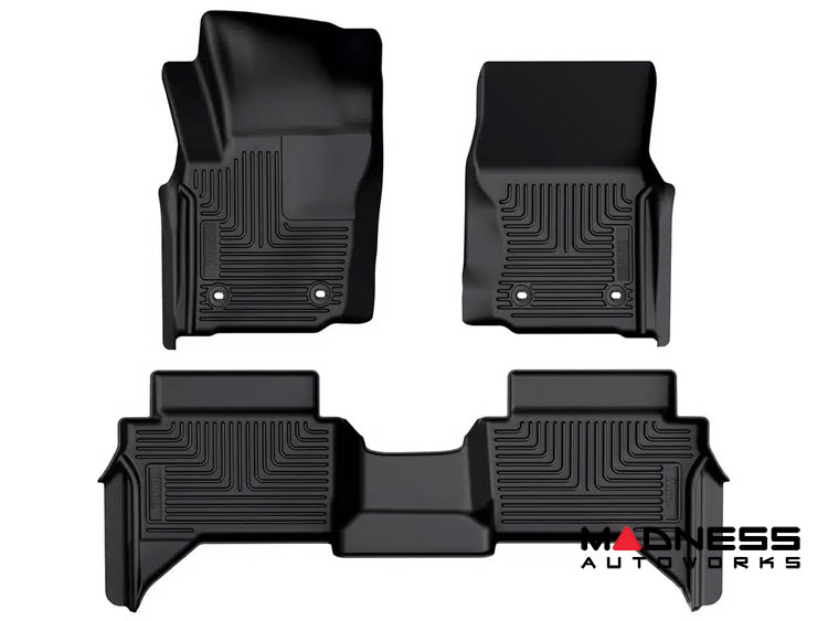 Toyota Tacoma Floor Liners - Front & Rear - Weatherbeater - Crew Cab/ Manual Transmission